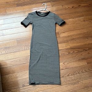 Dress, black and white stripes